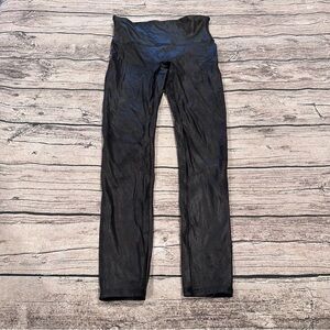 SPANX Black High-Waist Shapewear Faux Leather Leggings Size Large